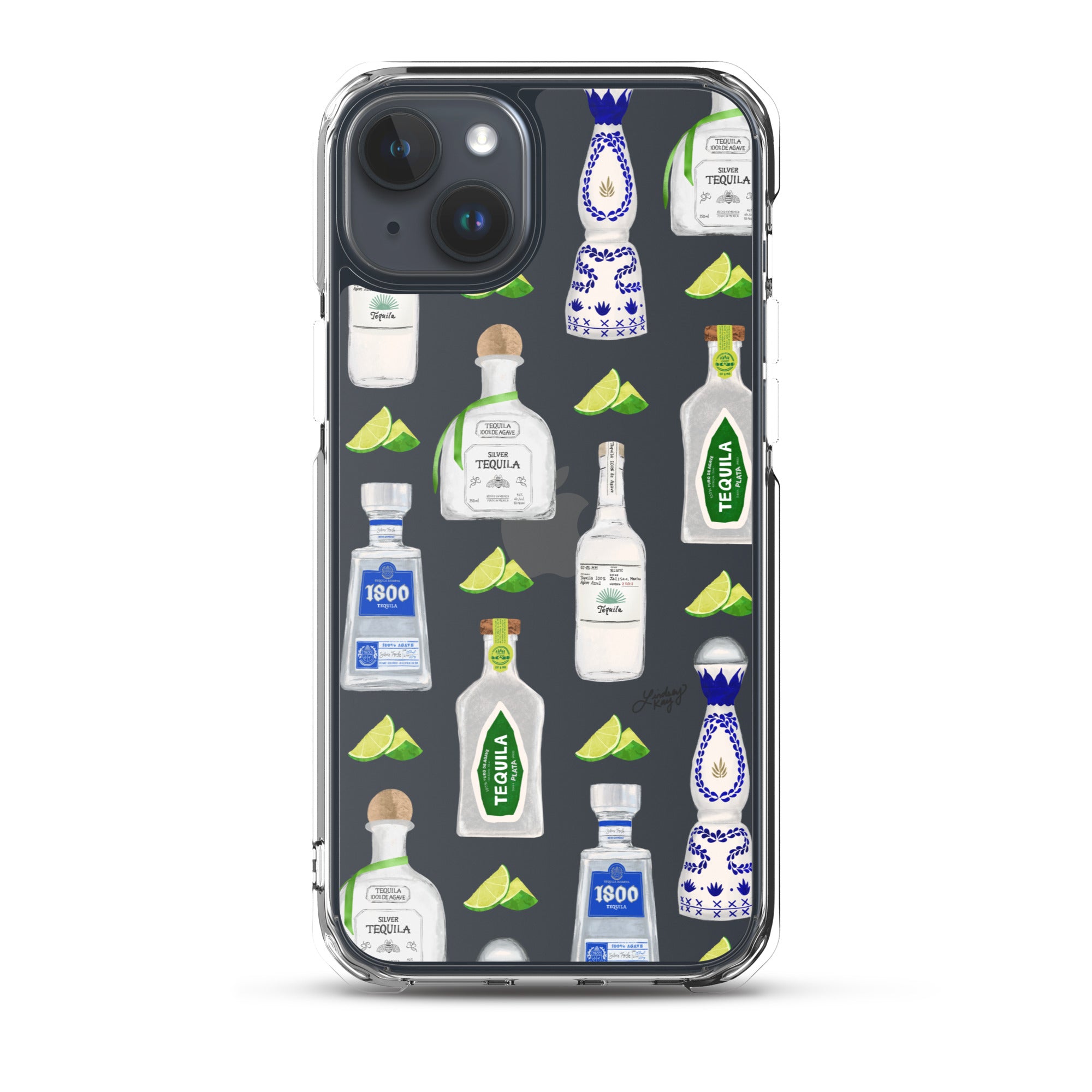 Ilustración de botellas de tequila - Funda transparente para iPhone®